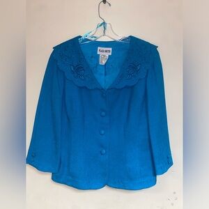 Vintage blue blazer with detail